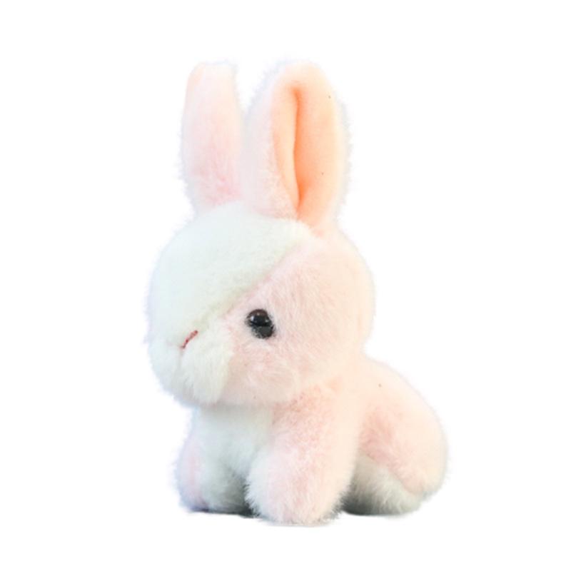 Cute Plush Bunny Keychain Pendant Fluffy White Rabbit Doll Backpack Decoration Gift For Girls