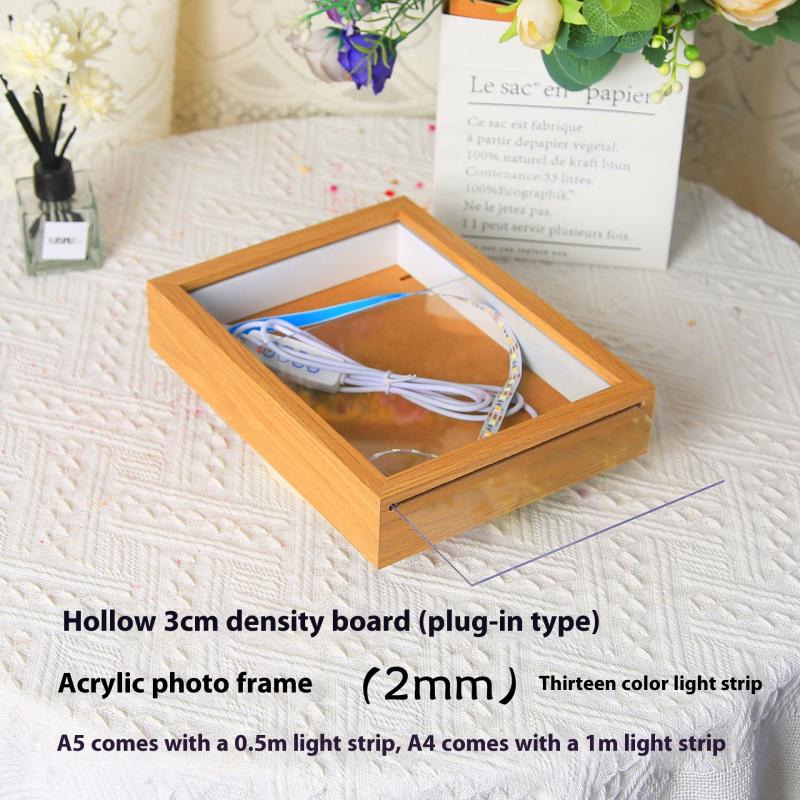 Набор фоторамок-лайтбоксов со светодиодной подсветкой для современного домашнего декора, преображает эскизы волшебством цветного света