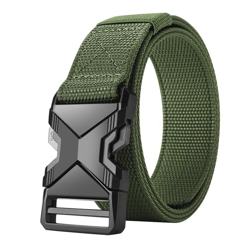 Buckle Fashionable Alloy Men Nylon Woven Waist Belt For Daily And Outdoor Use