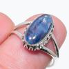 Натуральный Синий Кианит Драгоценный Камень Ручная Работа 925 Пробы Стерлинговое Серебро Ювелирное Изделие Размер Кольца 7 J0t88
