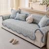Cotton Sofa Cushion Universal In All Seasons, Pure Cotton Non-Slip Fabric Cushion, Simple Modern Floral Sofa Cover Cover Cloth Towel