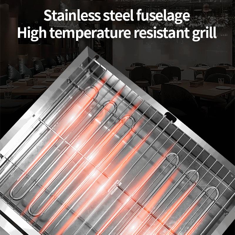 Двойной контроль электрическая нержавеющая сталь гриль печь бытовая электрическая сковорода многофункциональная гриль печь бездымный гриль горшок