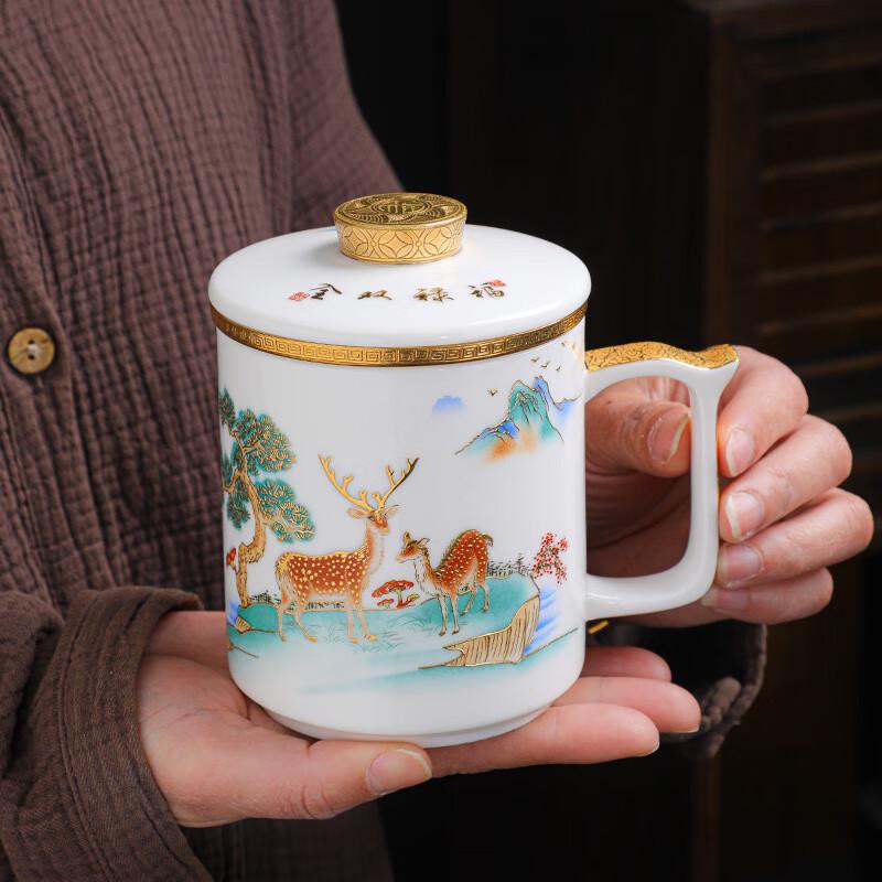 Chaxun Ceramic Business Tea Mug with Lid