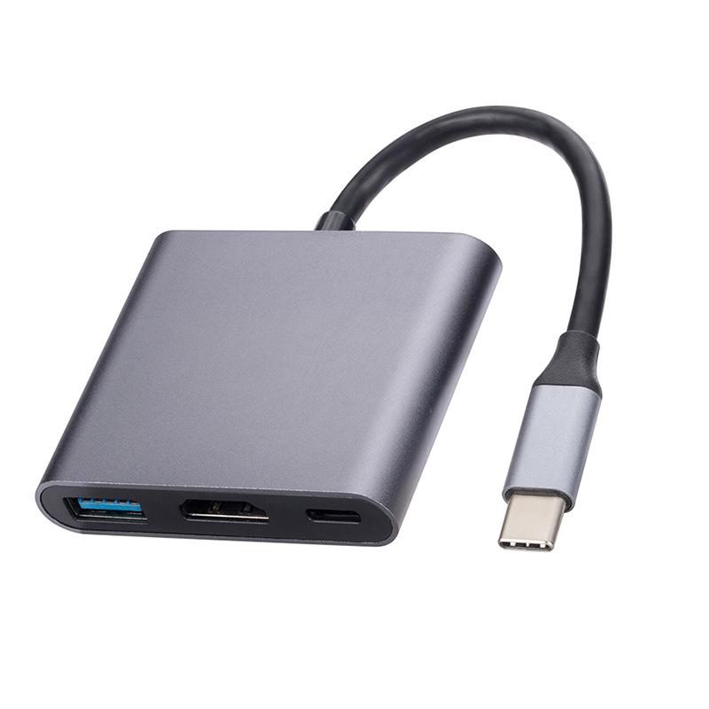 Адаптер 4K USB C Hub To HDMI, многопортовый адаптер Type C с портами USB, совместимый с ноутбуками, смартфонами и планшетами