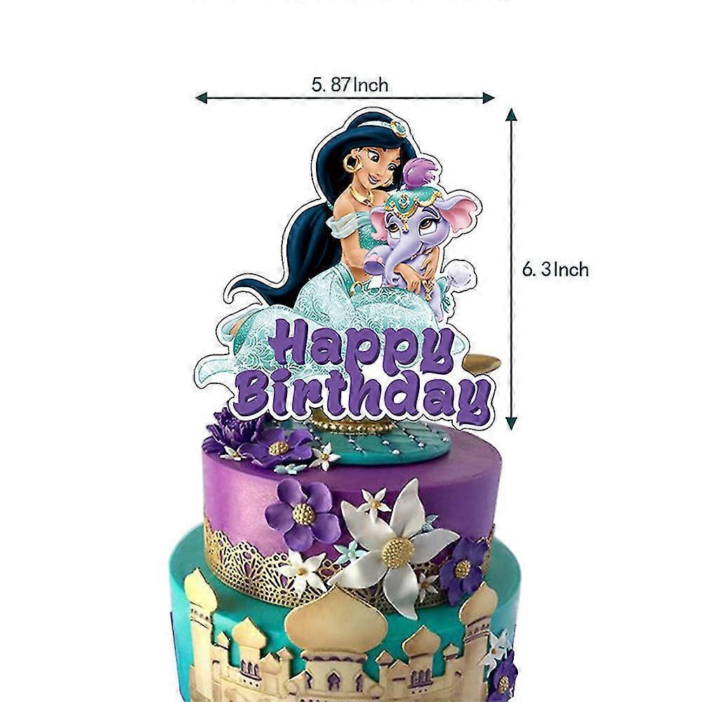 Princess Jasmine Party Decoration Supplies Banner, Topper, Balloons, Cake Cupcake Toppers Set Gifts