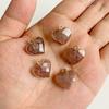 Natural Amethysts Lapis Crystal Stone Peach Heart Pendant 15X17MM Necklace Earring Jewelry Accessories Wholesale For Handmade