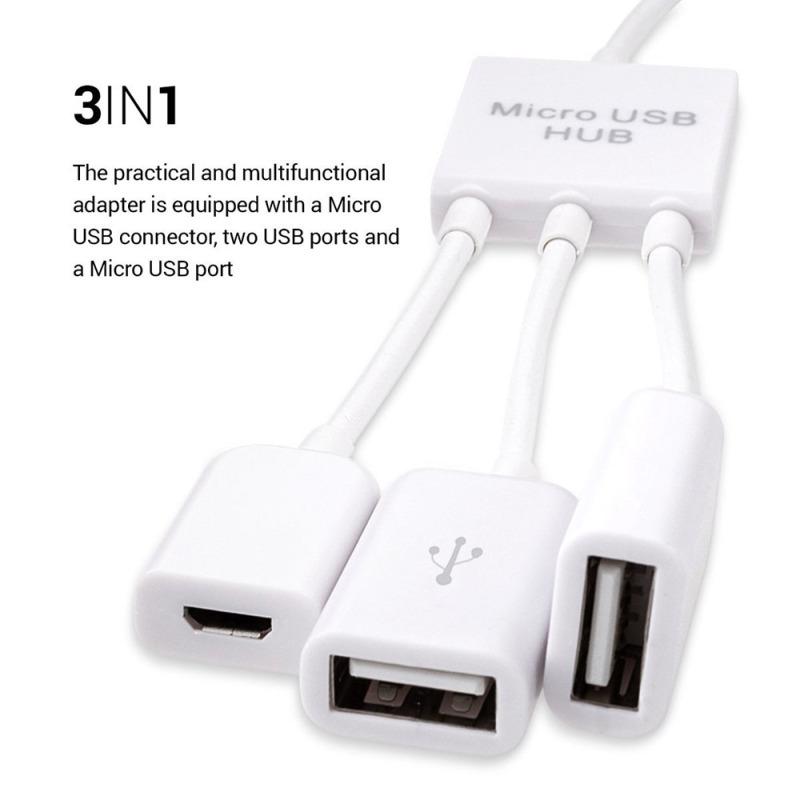 Адаптер-концентратор Micro USB OTG для смартфона/планшета Разветвитель Micro USB для Apple, Samsung, Lenovo