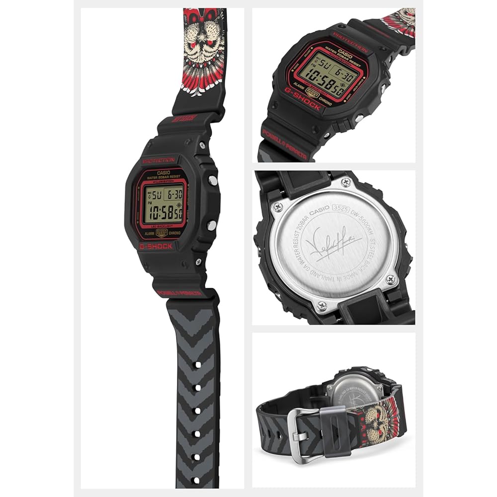 [Casio] Часы G-Shock 【Официальный продукт для внутреннего рынка】 G-SHOCK × Kelvin Hoefler × Powell Peralta Тройная коллаборационная модель DW-5600KH-1JR Мужские Черные