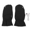 1 Pair Heated Gloves Digital Display 3 Temperatures Windproof Washable Plush Lining Winter Warm