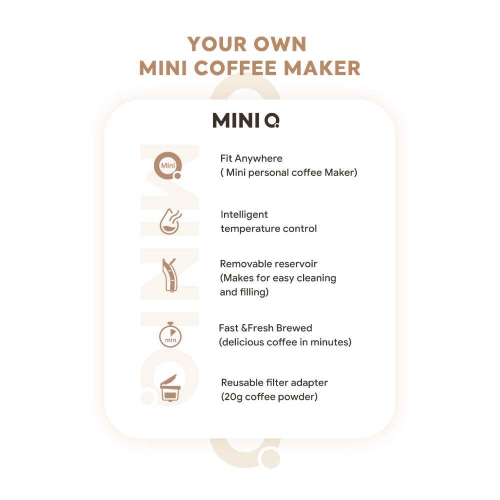 i Cafilas MINI Q American Coffee Maker Machine Low Decibel Silent No Vibration