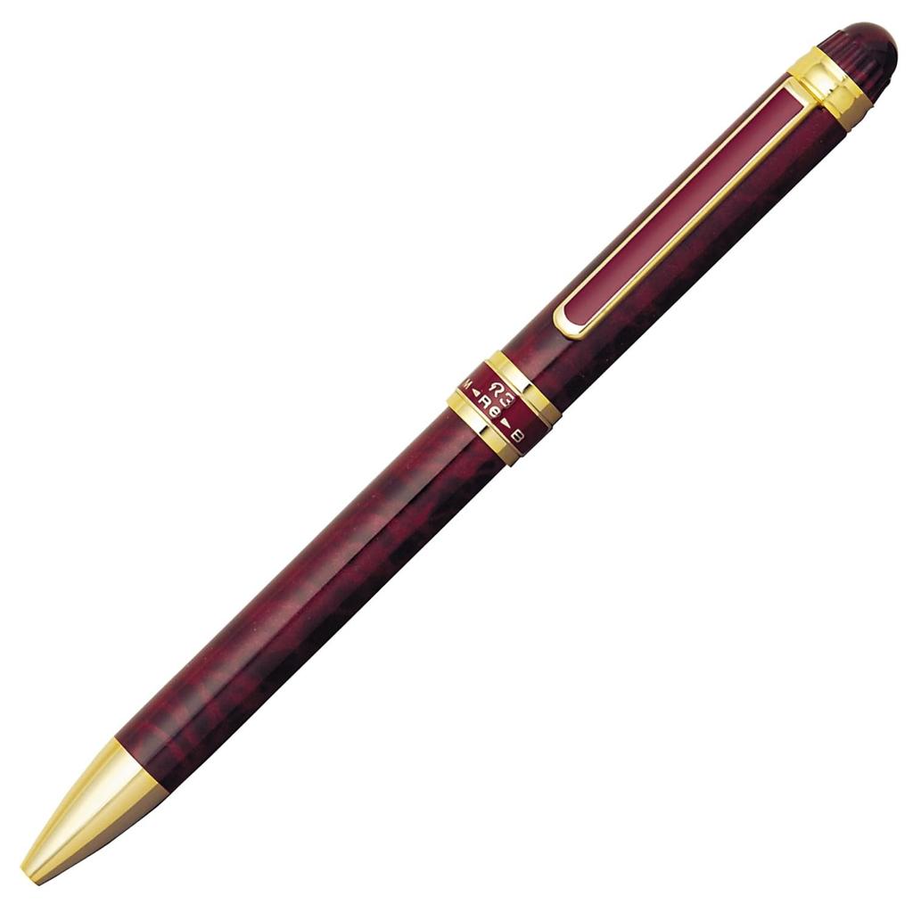Platinum Fountain Double 3 Red Multi-Function Pen, Action, Marble, MWB-3000RN#70