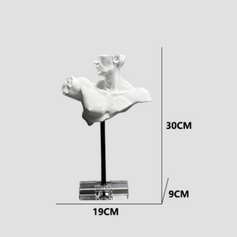 Ремесленные изделия из смолы Фигурка по пояс Скульптура Давида Реалистичный портрет Декоративные фигурки Аксессуары для украшения дома