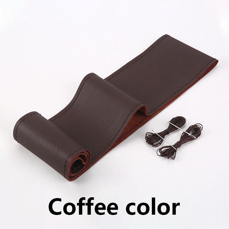 38 см чехол на руль автомобиля иглы и нитки для оплетки из искусственной кожи чехол для оплетки своими руками мягкий нескользящий автомобильный интерьер автомобиля