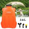 16L Rechargeable Sprayer Agricultural Pesticide High Pressure Charge Dispenser Garden Equipment PP Backpack Electric Sprayer Orange