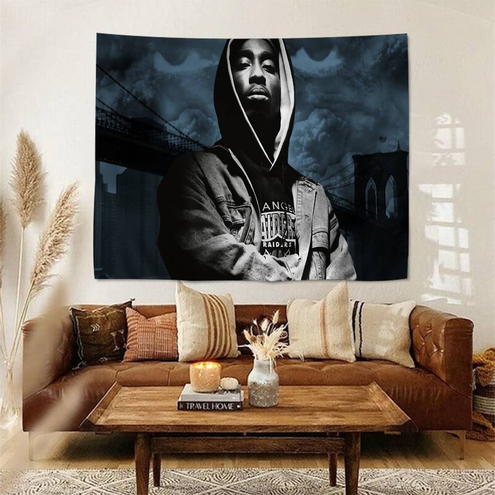 2PAC Тупак 3D Печать Мультяшный Гобелен Настенное Украшение Домашний Декор