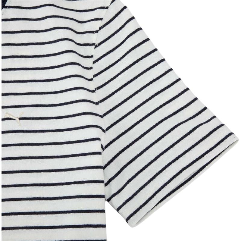 Puma Футболка Navy Pack Striped Design Vintage Casual с круглым вырезом и коротким рукавом для женщин, цвет темно-синий 627732-59