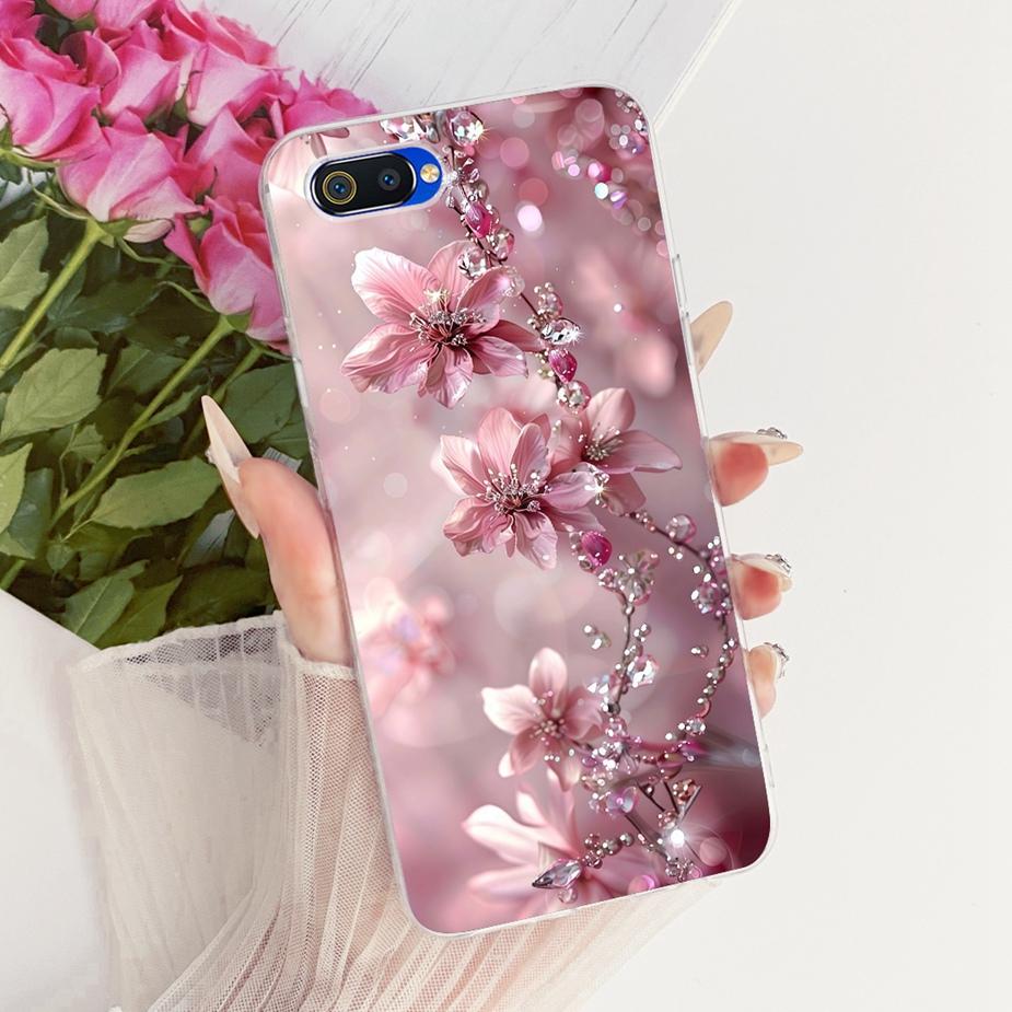 For Oppo A1k Case CPH1923 Luxury Flowers Butterfly Painted Cover Soft Silicone Case For Realme C2 RMX1941 OppoA1k RealmeC2 Shell