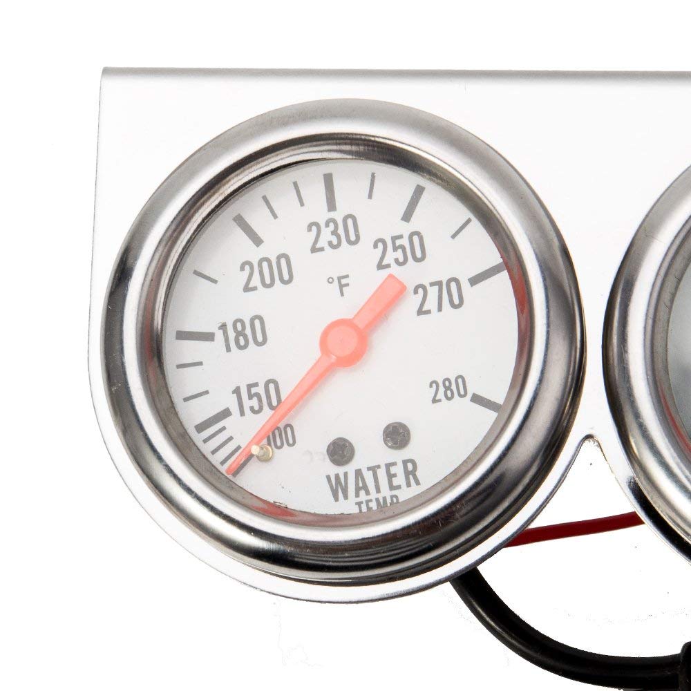 Protoiya Triple Gauge Set, Car Gauges Set Kit, 3 in 1 Car Meter Auto Gauge Oil Temp Gauge (Oil Pressure, Water Temperature, Voltmeter) for Most Cars