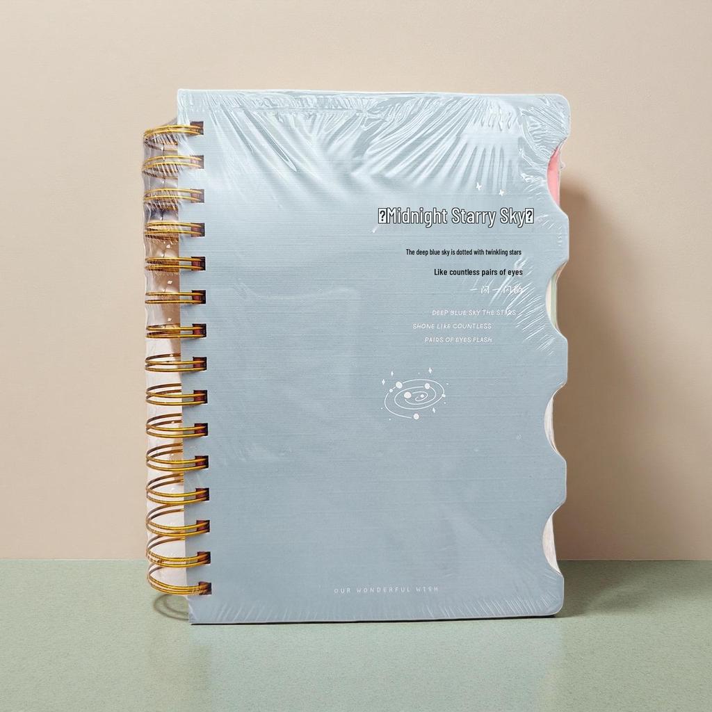A5 Hardcover Spiral Planner Notebook with Subject Dividers