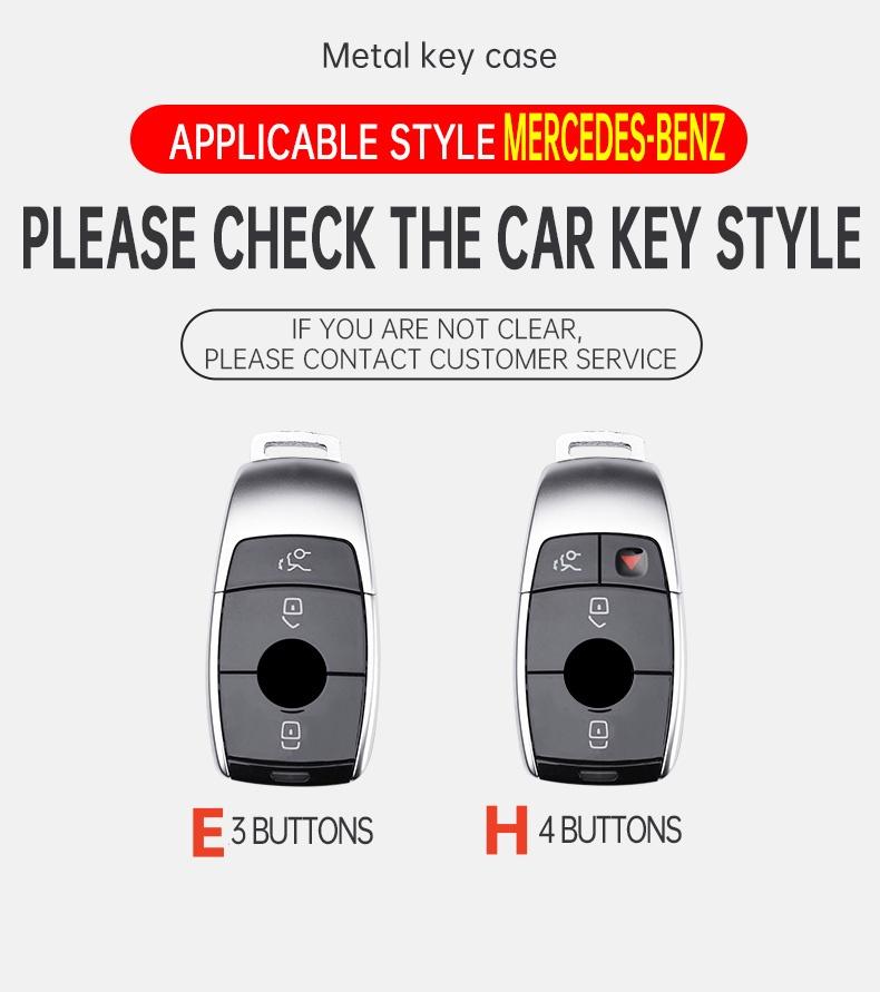 AABGZ1 Car Key Case Cover For Mercedes Benz A B C E S Class W204 W205 W212 W213 W176 GLC CLE CLA GLB GLC GLS AMG W177 W222 Keychain