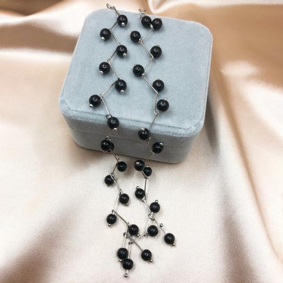 Ожерелье с застежкой-лобстером из искусственного жемчуга, воротник, женская удлинительная цепочка, регулируемое колье-колье для вечеринки