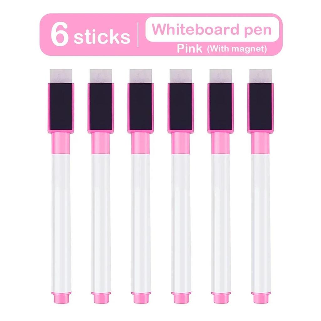 8Pcs/Set Magnetic Whiteboard Marker Pen Dry Erase Markers With Eraser For Office School Stationery Writing Drawing Pen Dry Erase