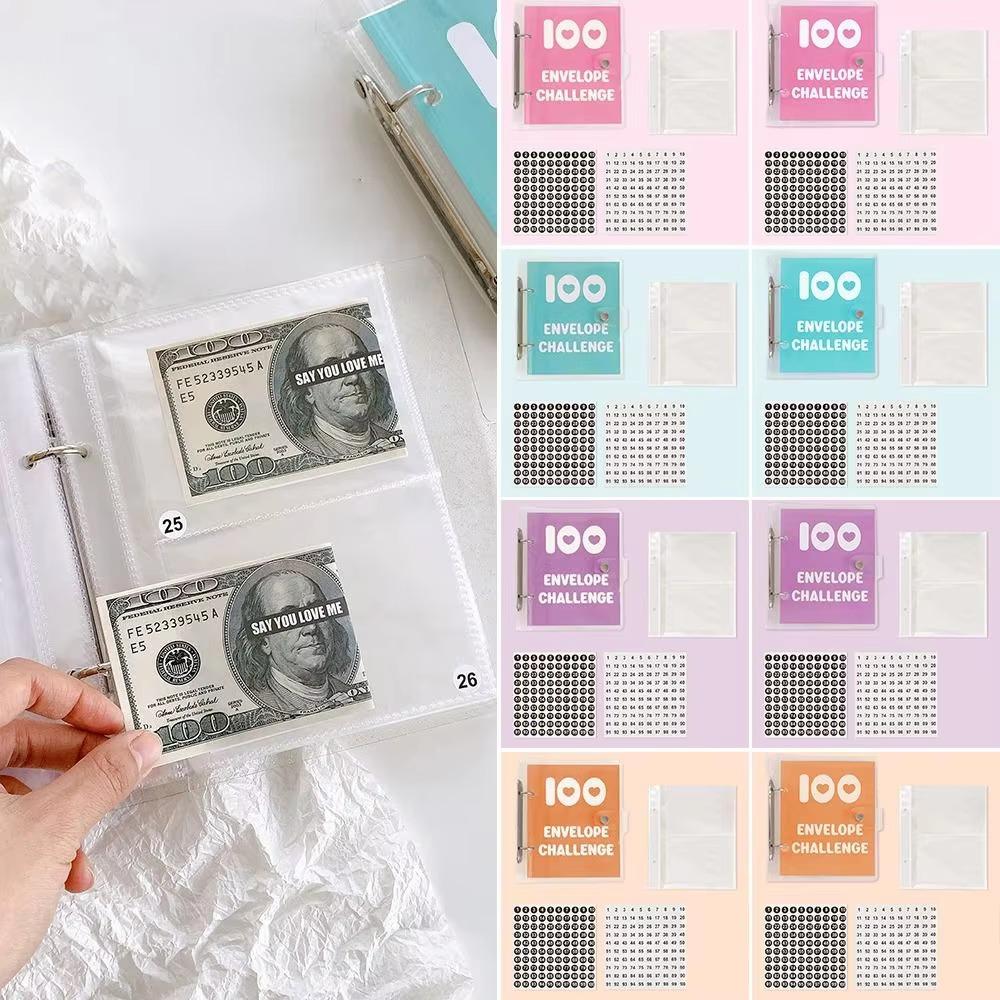 Устойчивый к разрывам 100-дневный конверт Challenge Binder Loose Leaf Mini Budget Binder Notebook Adult
