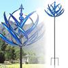 Садовая декоративная ветряная мельница, съемная уникальная металлическая вращающаяся мельница, синяя, прочная, светоотражающая, с заземляющей вилкой, художественное ремесло, садовый декор