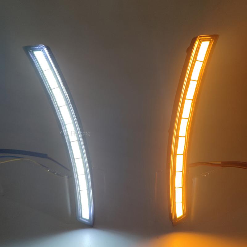 2PCS LED Daytime Running Light For Honda CR-V CRV  2024 Dynamic Turn Signal Waterproof Car 12V LED DRL Lamp