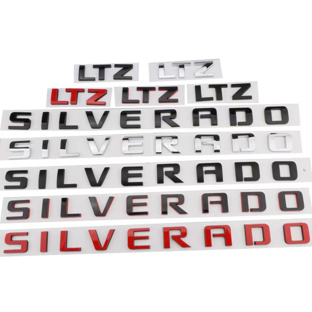 ABS Letters Emblem SILVERADO LTZ Applicable to Chevrolet Car Styling Fender Truck Badge Nameplate Logo Sticker XF1