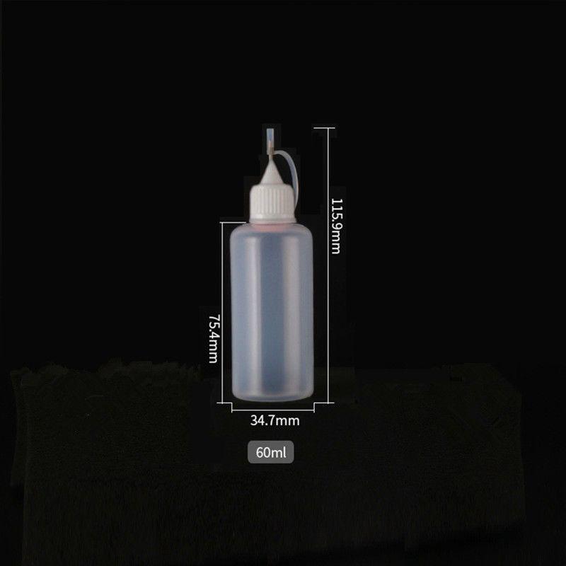 2/5Pcs 5Ml 10Ml 20Ml 30Ml 50Ml 60Ml 100Ml Pe Plastic Squeezable Tip Applicator Bottle Refillable Dropper With Needle Tip Caps