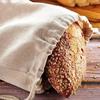 3/1Pcs Linen Bread Bags Large Capacity Drawstring Bread Storage Bags Washable Reusable Loaf Bags for Pastries Baguette Organizer