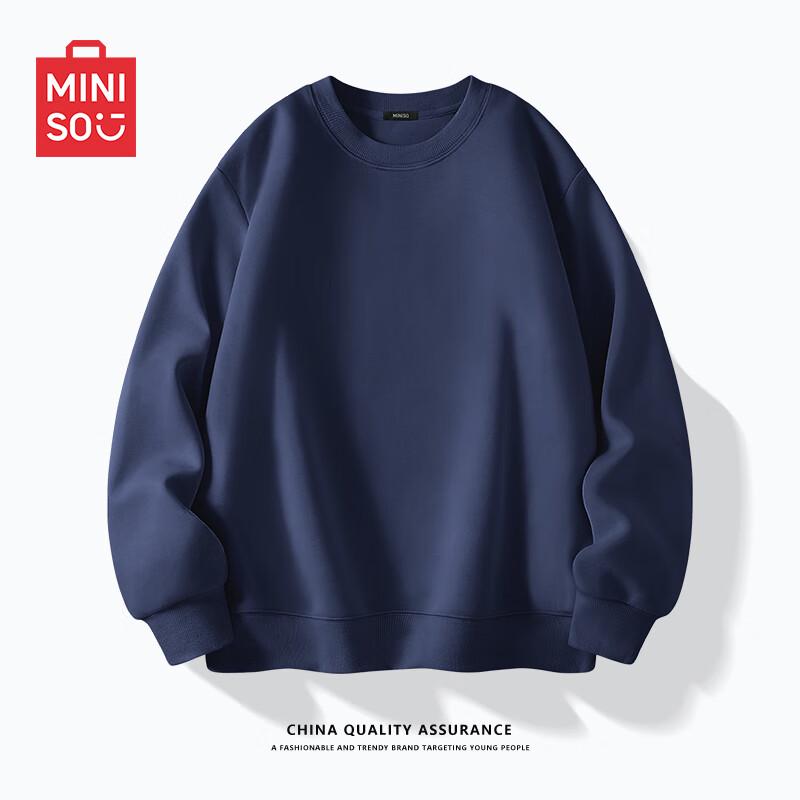 MINISO Men's Casual Round Neck Pullover Sweatshirt