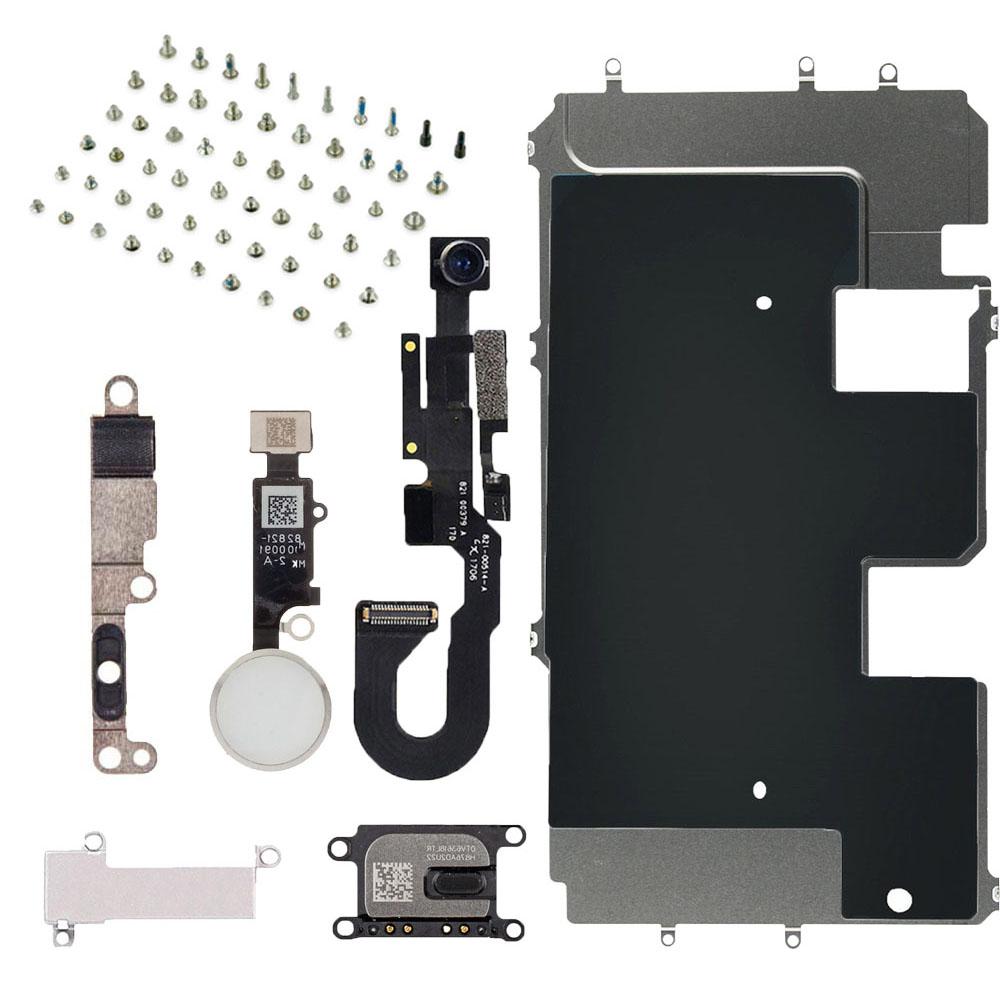 Полный комплект ЖК-дисплея и запчастей для iPhone 6 6P 6S 7 7P 8 Plus Передняя камера Кнопка «Домой» Шлейф Экрана Металлический кронштейн С полным набором винтов