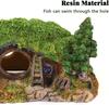 Aquarium decorations, fish tank bubble decorations, small aquariums, Hobbit hut, hiding cave decorations, betta fish tank accessories