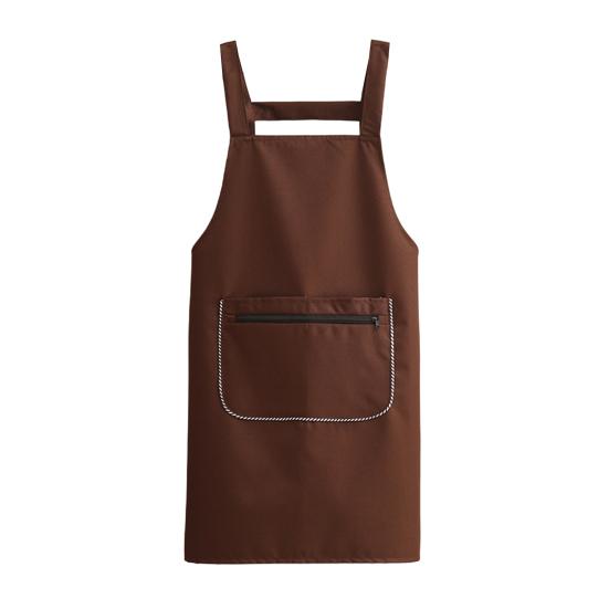 Kitchen Apron with Dual Pocket Solid Color Water-Resistant Oil-proof Adjustable Men Women