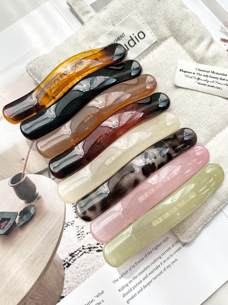 Jelly Colour Slim Bangs Clip Barrettes Duckbill Clip Women's Simple Leopard Hair Clip,Korean Hair Barrettes Hair Accessories