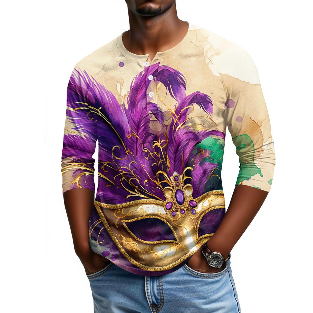 Мужской топ с рукавом реглан и рукавом три четверти