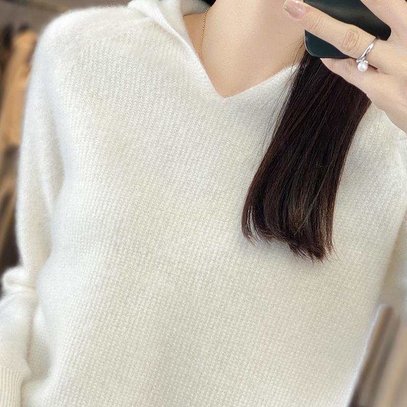 Женский кашемировый свитер Qinghe cashmere 30% кашемир 70% шерсть Женский осенне-зимний кашемировый свитер мягкий и теплый