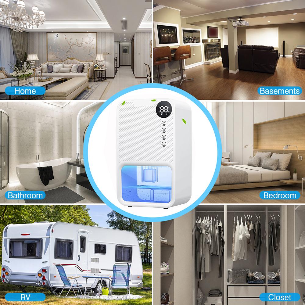 Электрические осушители для дома, тихий осушитель для помещений емкостью 37 унций с автоматическим отключением 7