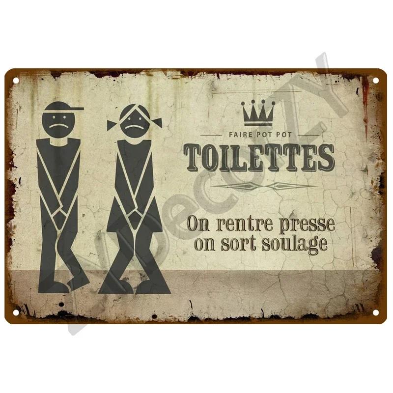 WC Туалет Металлический Знак Плакат Винтажные Настенные Плакаты Жестяная Вывеска Декоративная Настенная Тарелка Кухонная Табличка Металлический Винтажный Декор Аксессуары