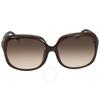 Brown Gradient Rectangular Ladies Sunglasses Sf739sa 210 59