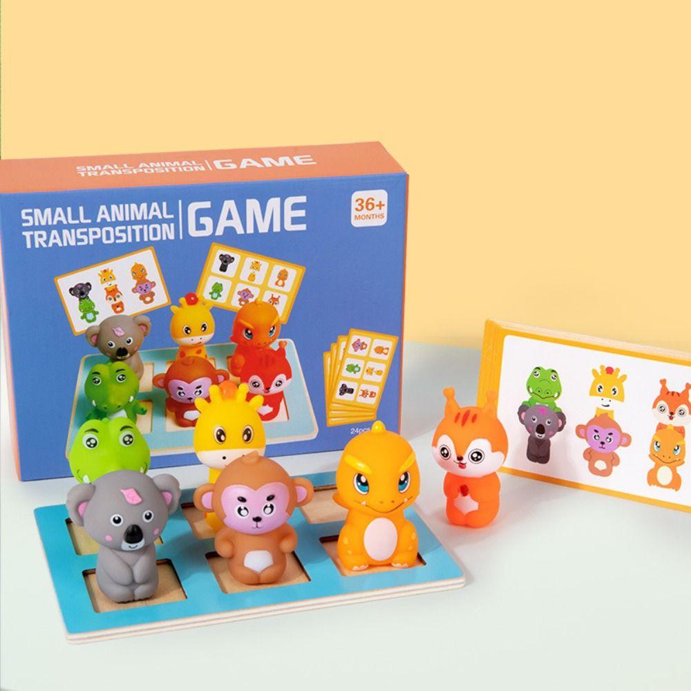 Matching Board Logical Training Game Montessori Animal Matching Game Classroom Activity