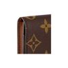 LOUIS VUITTON Multiple Envelope Carte de Visite Classic Monogram Canvas Flap Wallet Card Holder Women's Brown