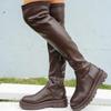 2023 Women's Over-the-Knee Black Knight Boots: Trendy, Thick-Soled, Large Size Autumn/Winter European Style