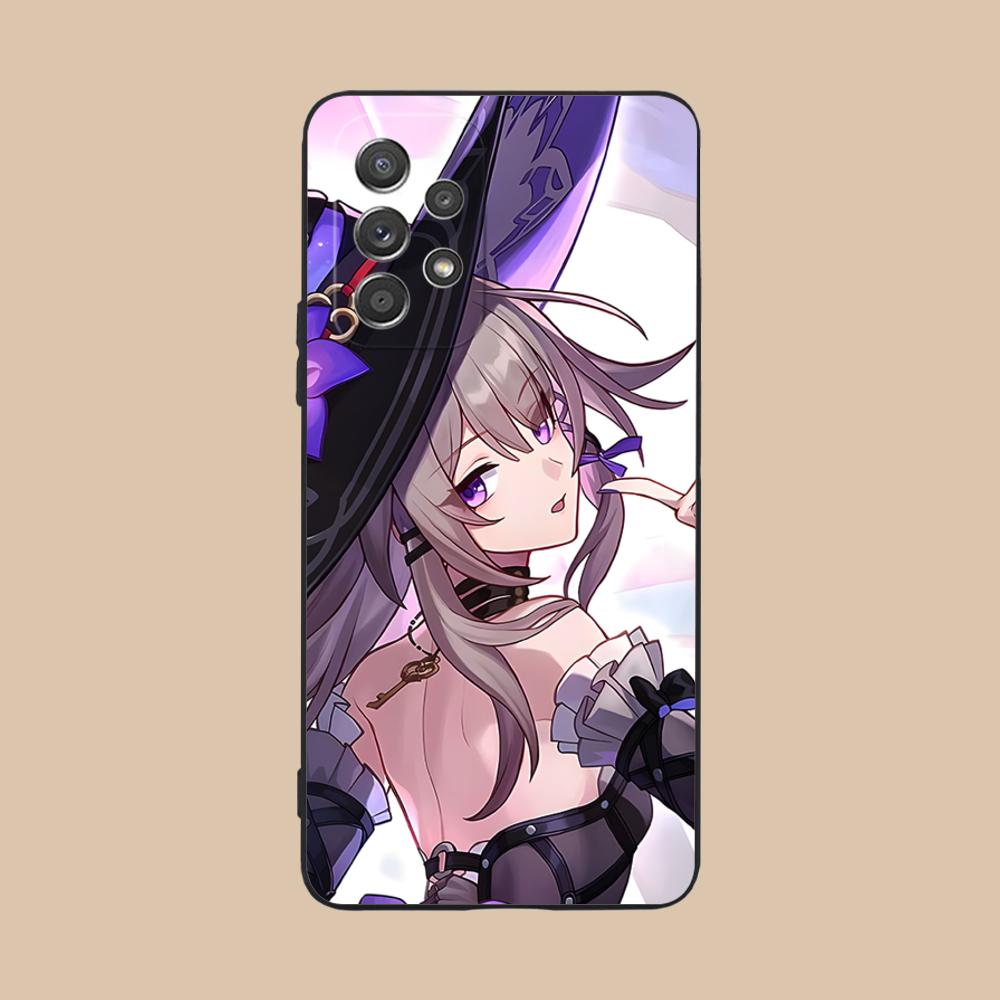 HSR Herta Матовый ТПУ Чехол для Мобильного Телефона для Samsung Galaxy M55 54 42 35 34 33 32 23 22 15 14 13 12 F55 5G Цветной Чехол