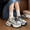 Paris Thick-soled Silver Dad Shoes for Women's High-end 2025 New Summer Breathable Single Mesh Casual Sports Shoes