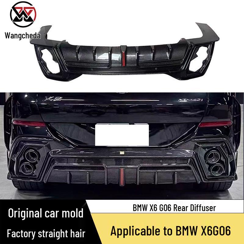 Комплект обвеса с задним диффузором из углеродного волокна для BMW X6 G06 модели LUM