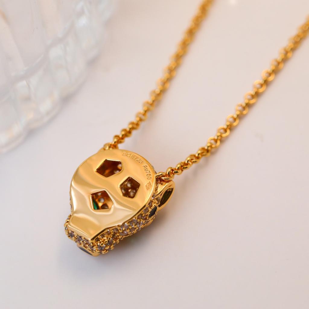 Ожерелье с головой леопарда, усыпанное камнями, изготовлено с высокой точностью, идеально подходит для подарка и повседневной носки, сделано из гипоаллергенного материала