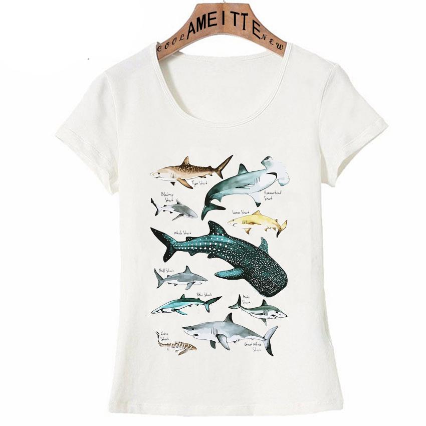 Ameitte Summer Fashion Women Short Sleeve Save The Blue Whale Narwhal Tattoo Print T Shirt